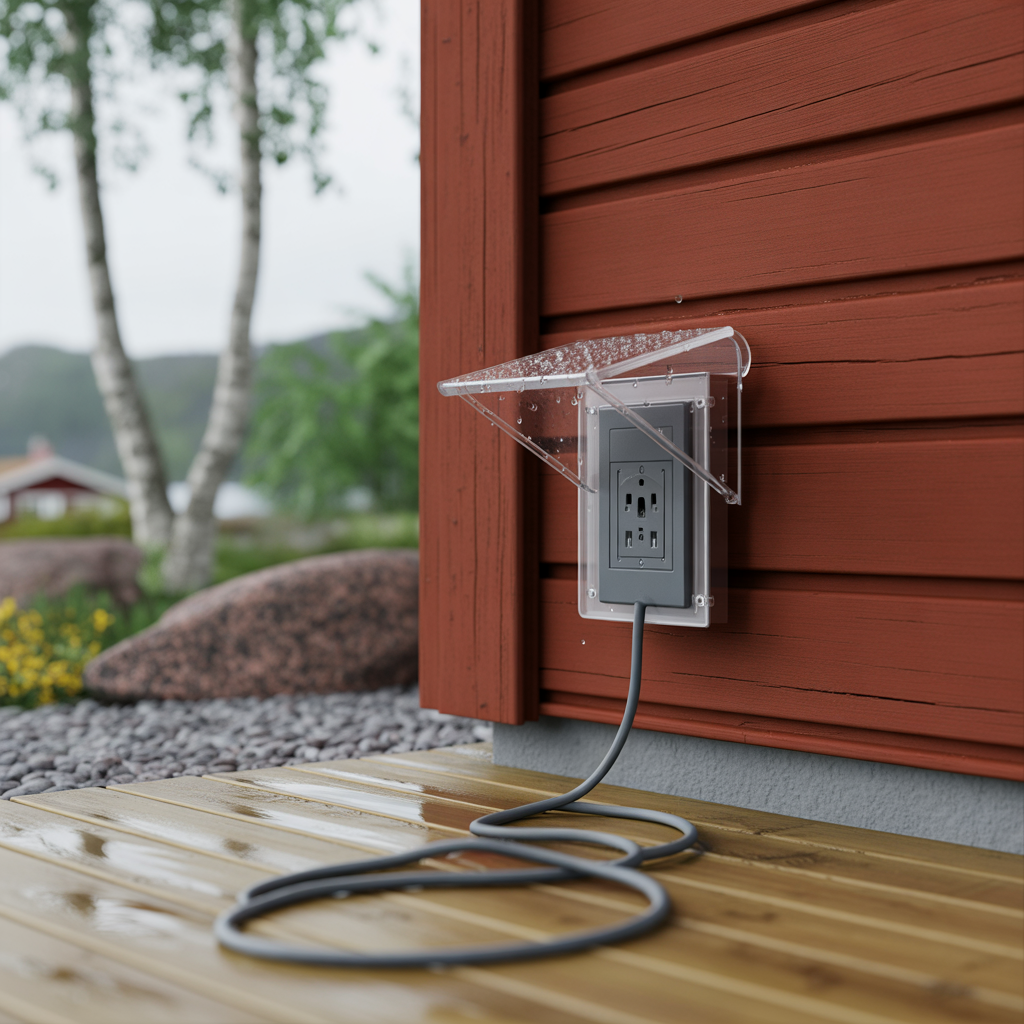 utomhusuttag krav ip klassning och ratt placering