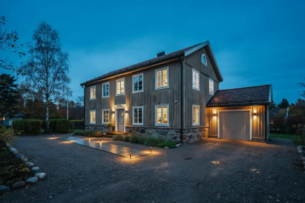 s planerar du fasadbelysning som kar tryggheten och lyfter huset kv llstid